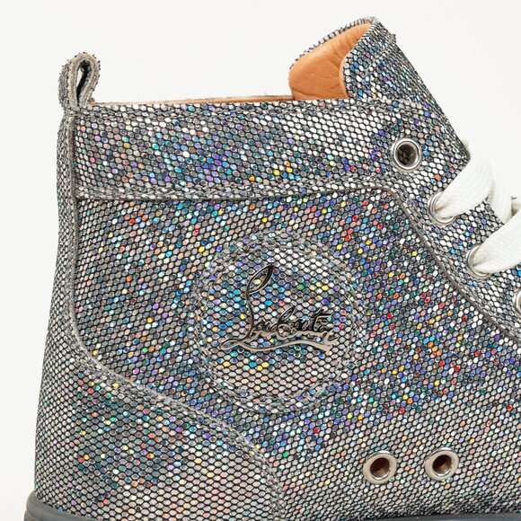 Christian Louboutin Bip Bip Disco Ball Flat High-Top Sneakers - Picture 9 of 12